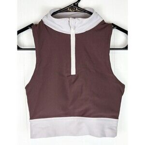Wilo The Label Sports Bra Crop Top Workout Top Athlesiure Brown, Size Small